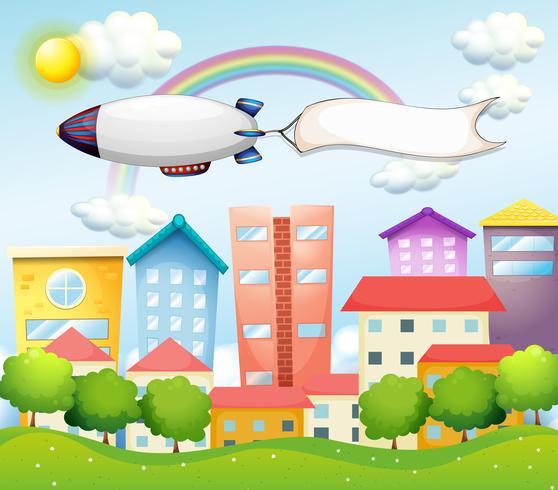 An aircraft and the empty banner  vector