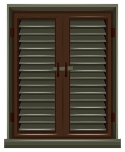 Ventana pintada en color marrón. vector