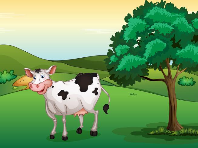 Una vaca sonriente vector