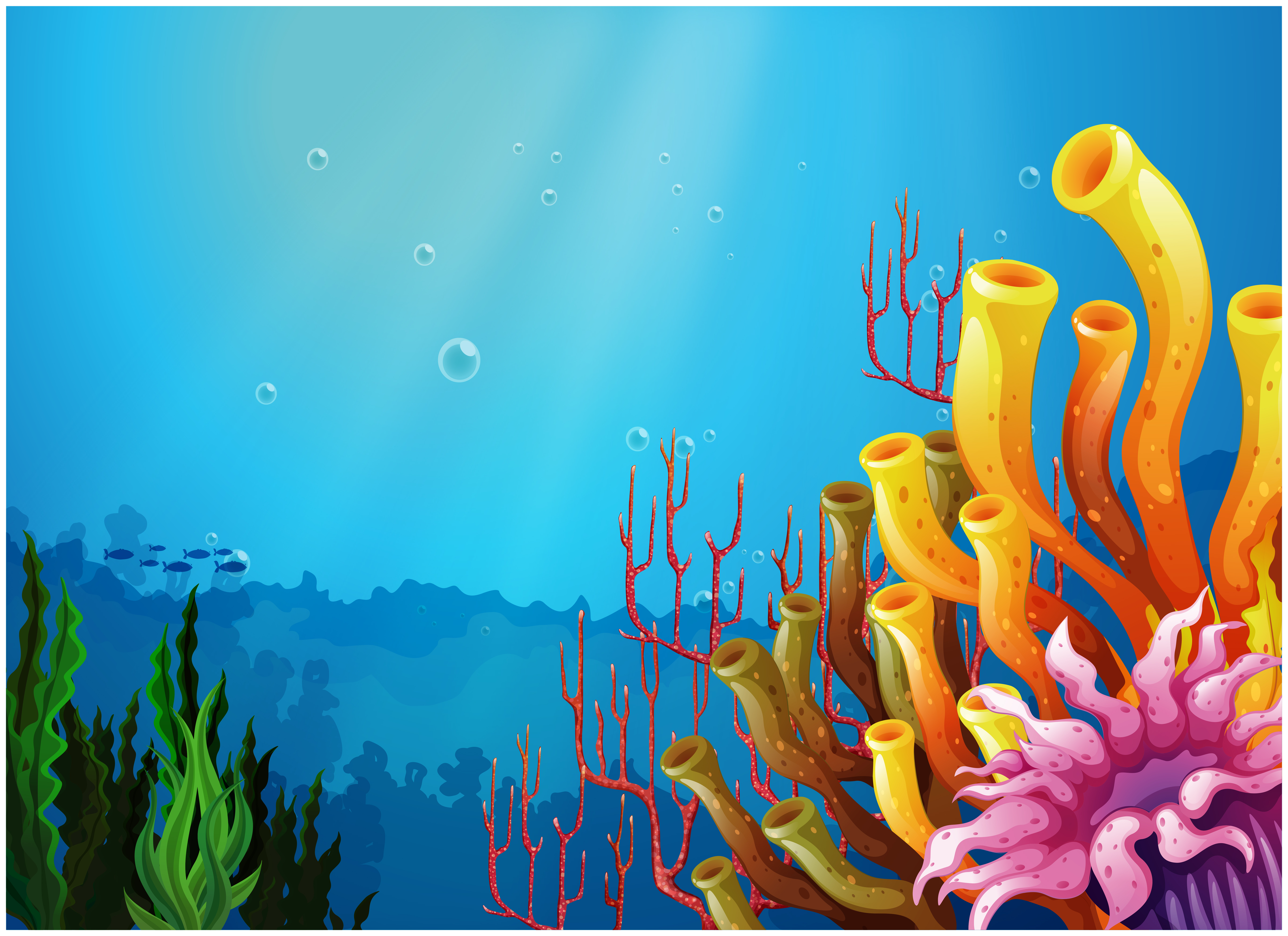 Corals under the sea 521053 Vector Art at Vecteezy