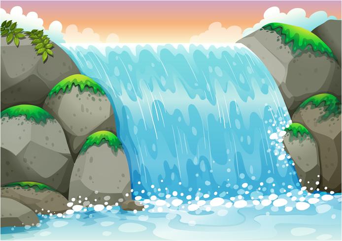 waterfall vector