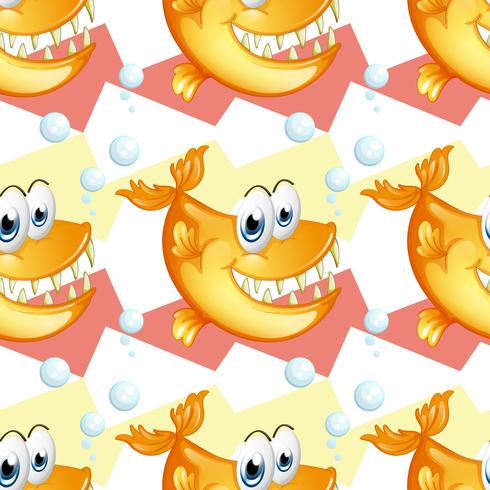 Big smiling piranhas vector