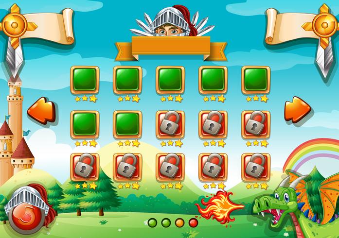 A computer game with a dragon vector