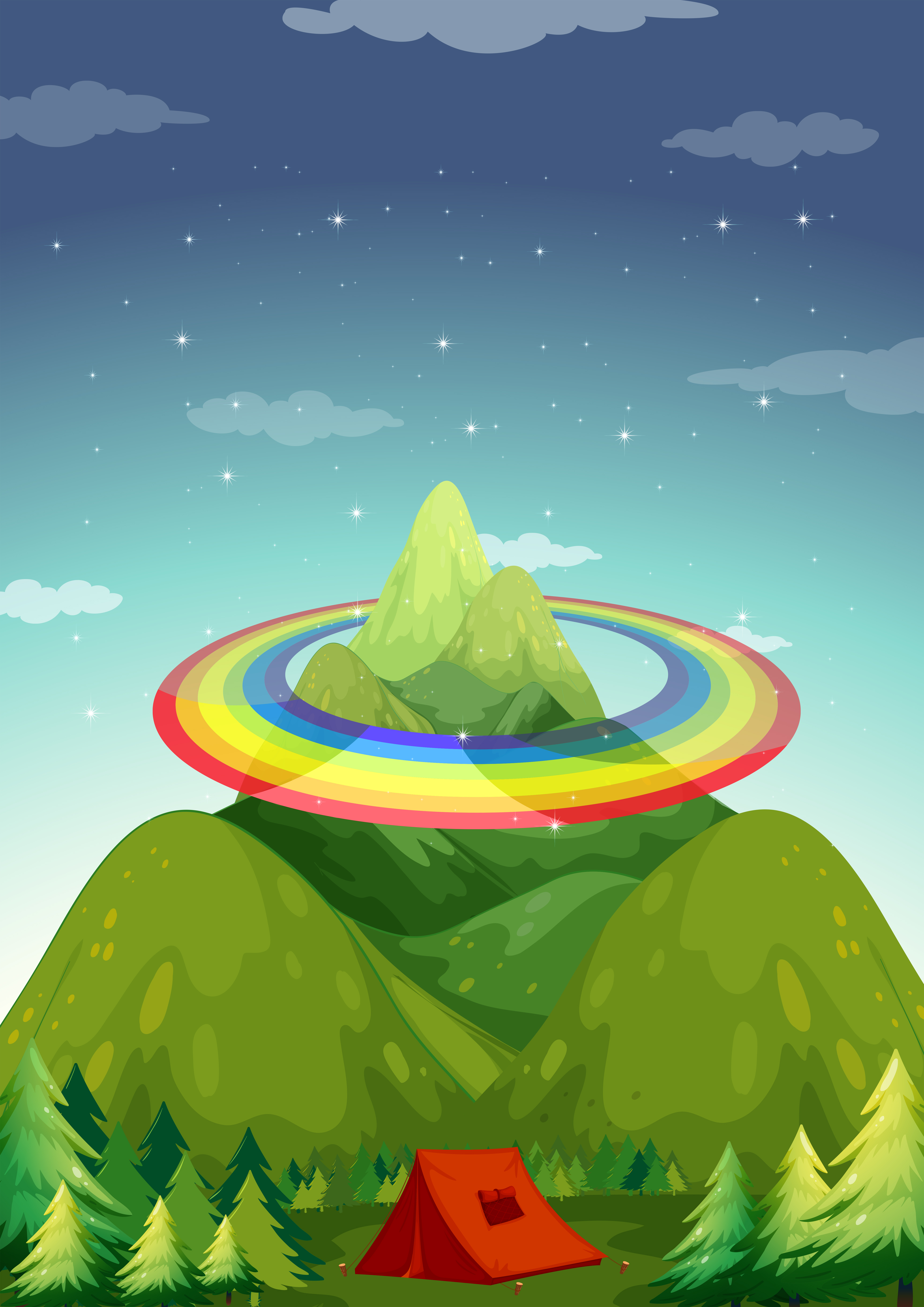 Download Rainbow Tree Free Vector Art - (683 Free Downloads)