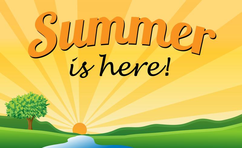 Summer text vector