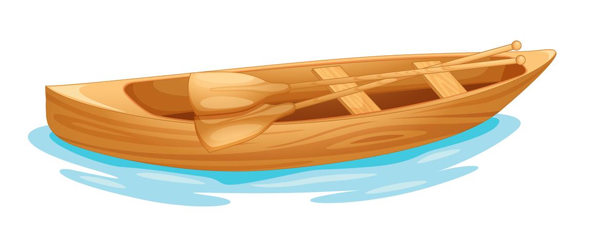 Canoe on water vector