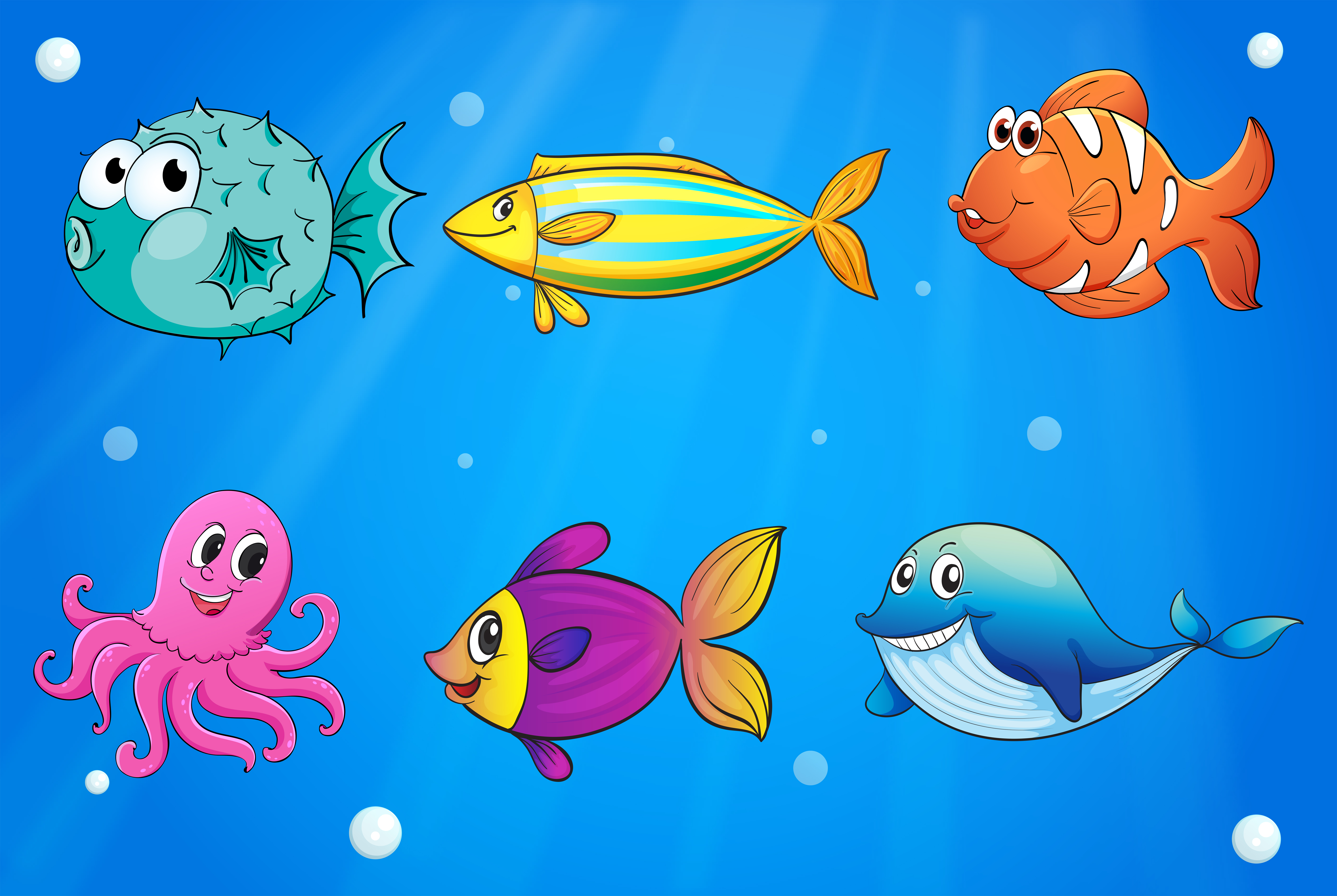 Under The Sea Animals Vector Art, Icons, and Graphics for Free Download