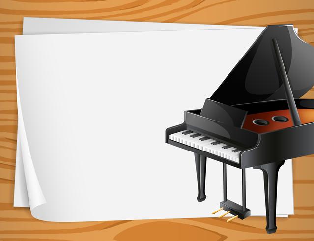 Banner de piano vector