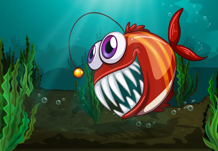 A big fish under the sea vector