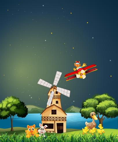 Night view vector
