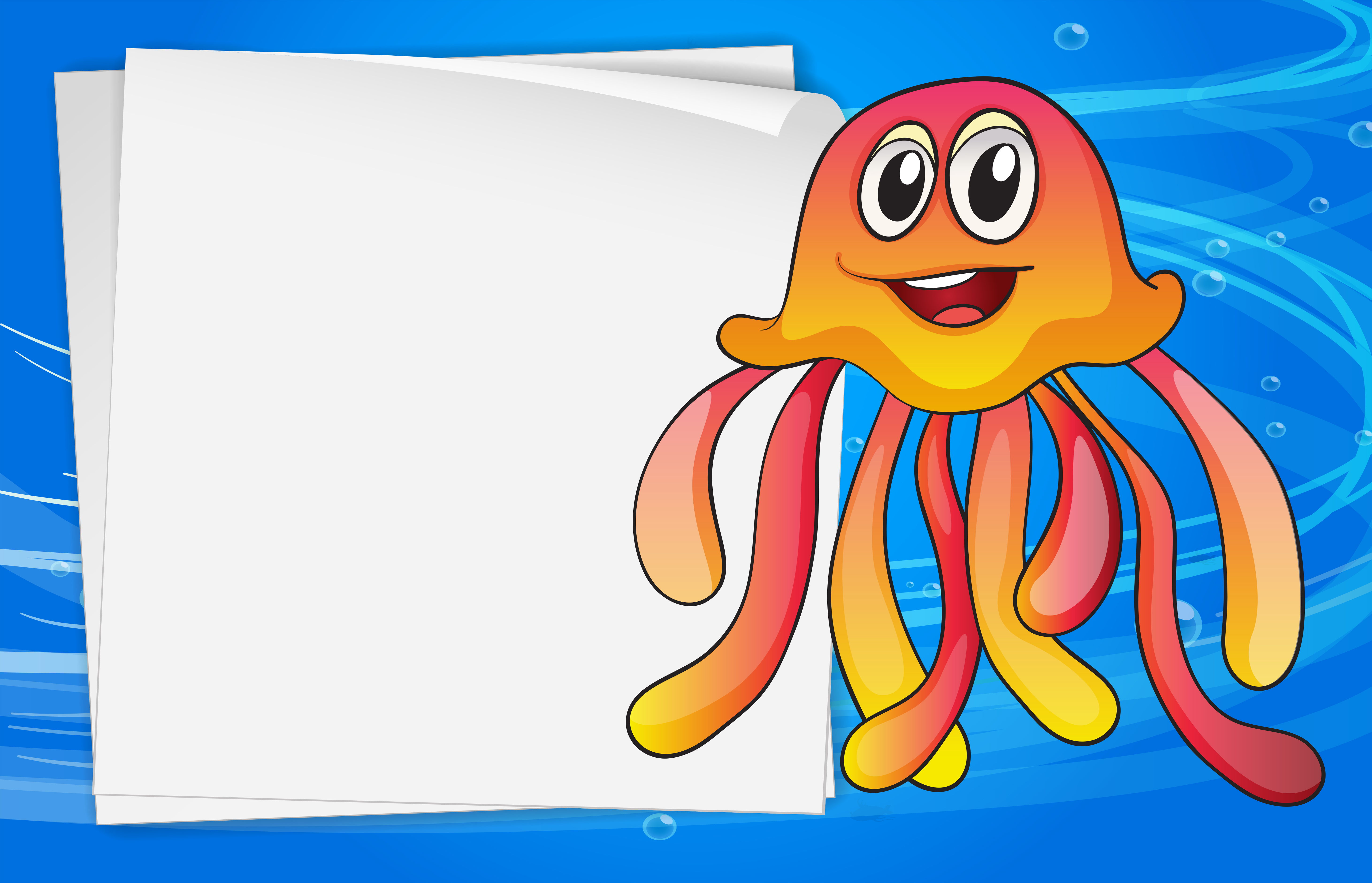 Download A jelly fish with an empty signage - Download Free Vectors ...