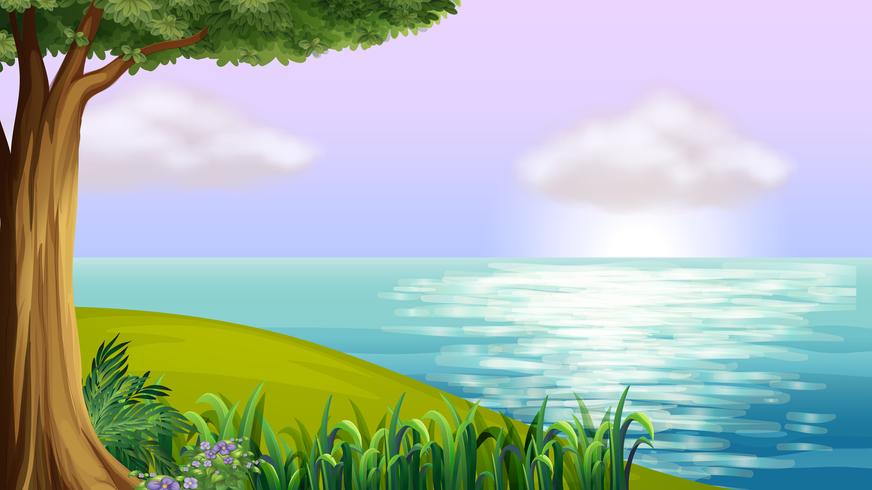 A clear blue sea vector