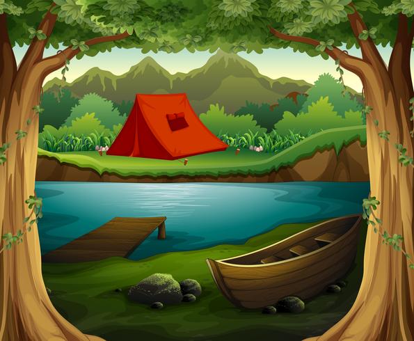 Camping ground vector