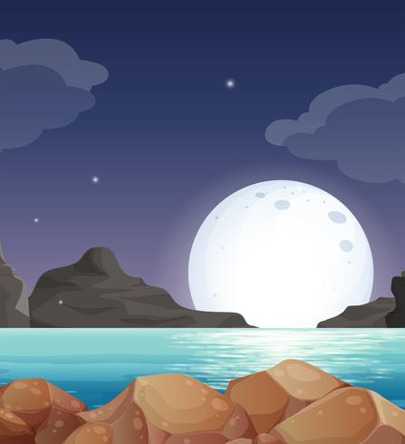 Moon landscape vector