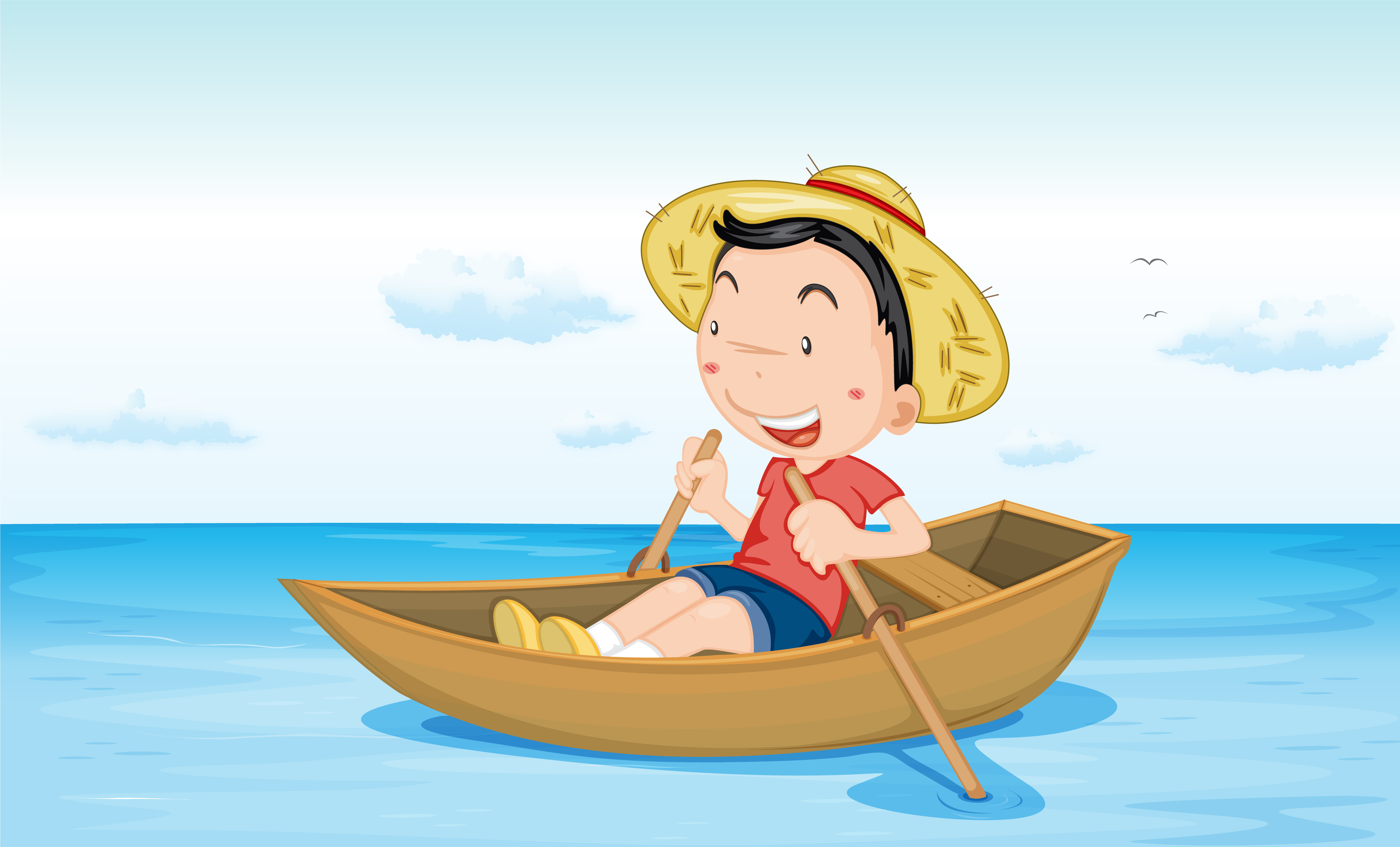 Boat on water 522652 Vector Art at Vecteezy