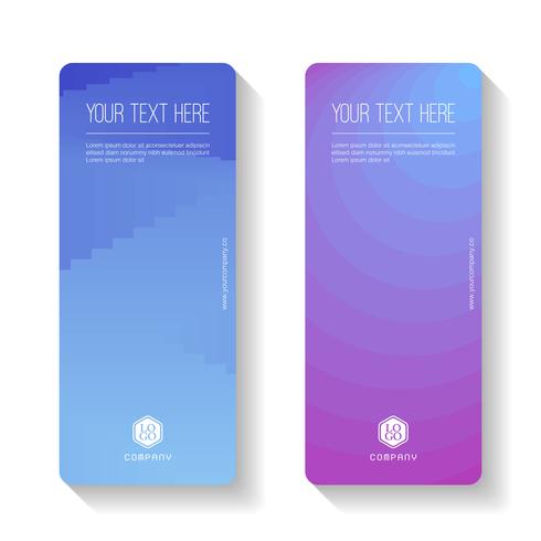 Colorful Gradient Abstract business banner template, vertical banner cards set. vector