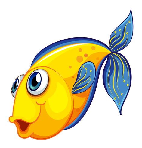Un pez amarillo vector