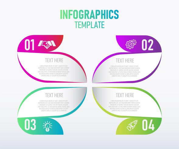 Colorful Infographics Template Design Abstract Elements Of Graph