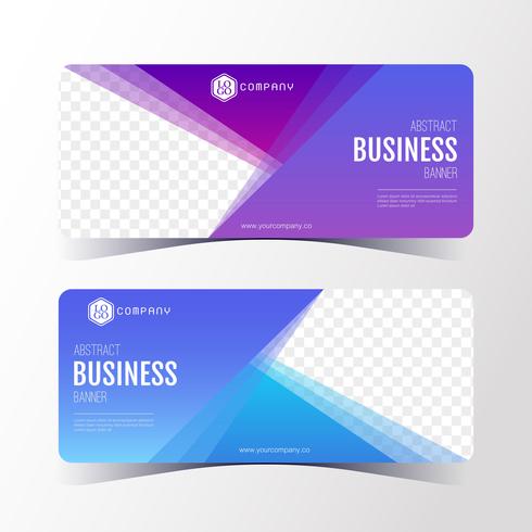 Colorful Abstract business banner template, horizontal banner cards set. vector