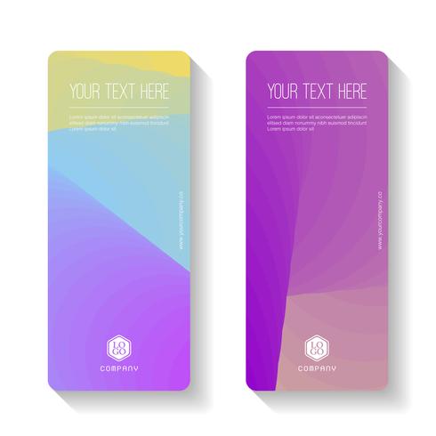 Colorful Gradient Abstract business banner template, vertical banner cards set. vector