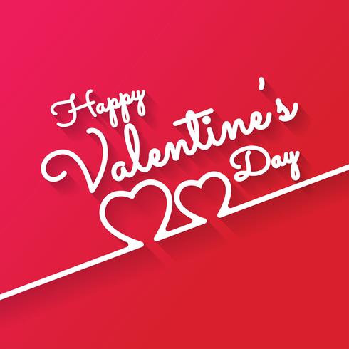 Feliz día de San Valentín tarjeta de felicitación romántica vector