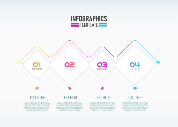 Vector modern Infographic 3d label, template design. Business concept, Infograph with number 4 options.