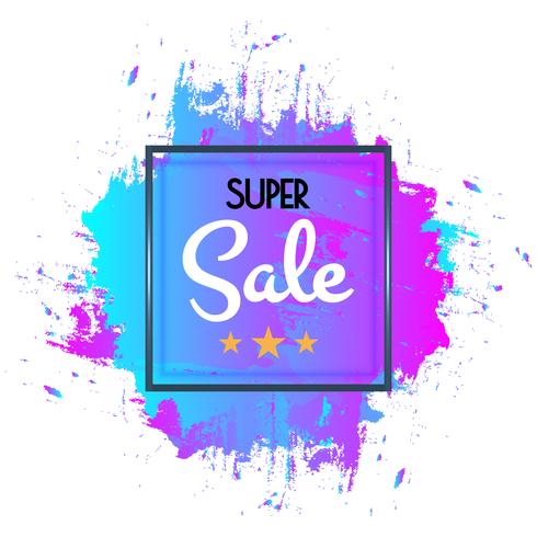 Cartel de venta super abstracto, diseño de plantilla de banner de venta para web y tamaño móvil. vector