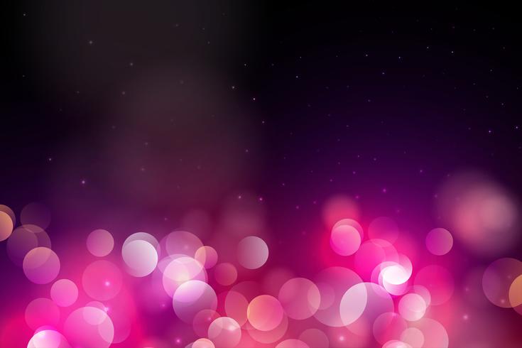 Abstract Pink Circle blurred light, Bokeh lights and glitter background Vector