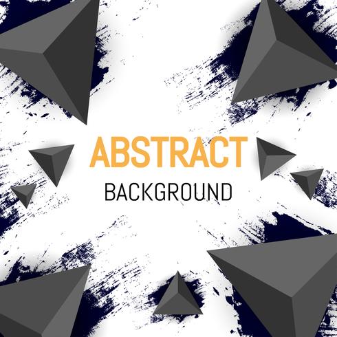 Abstract triangle background design, 3d flyer design and black background  vector