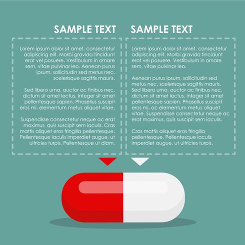 Pill infographic vector