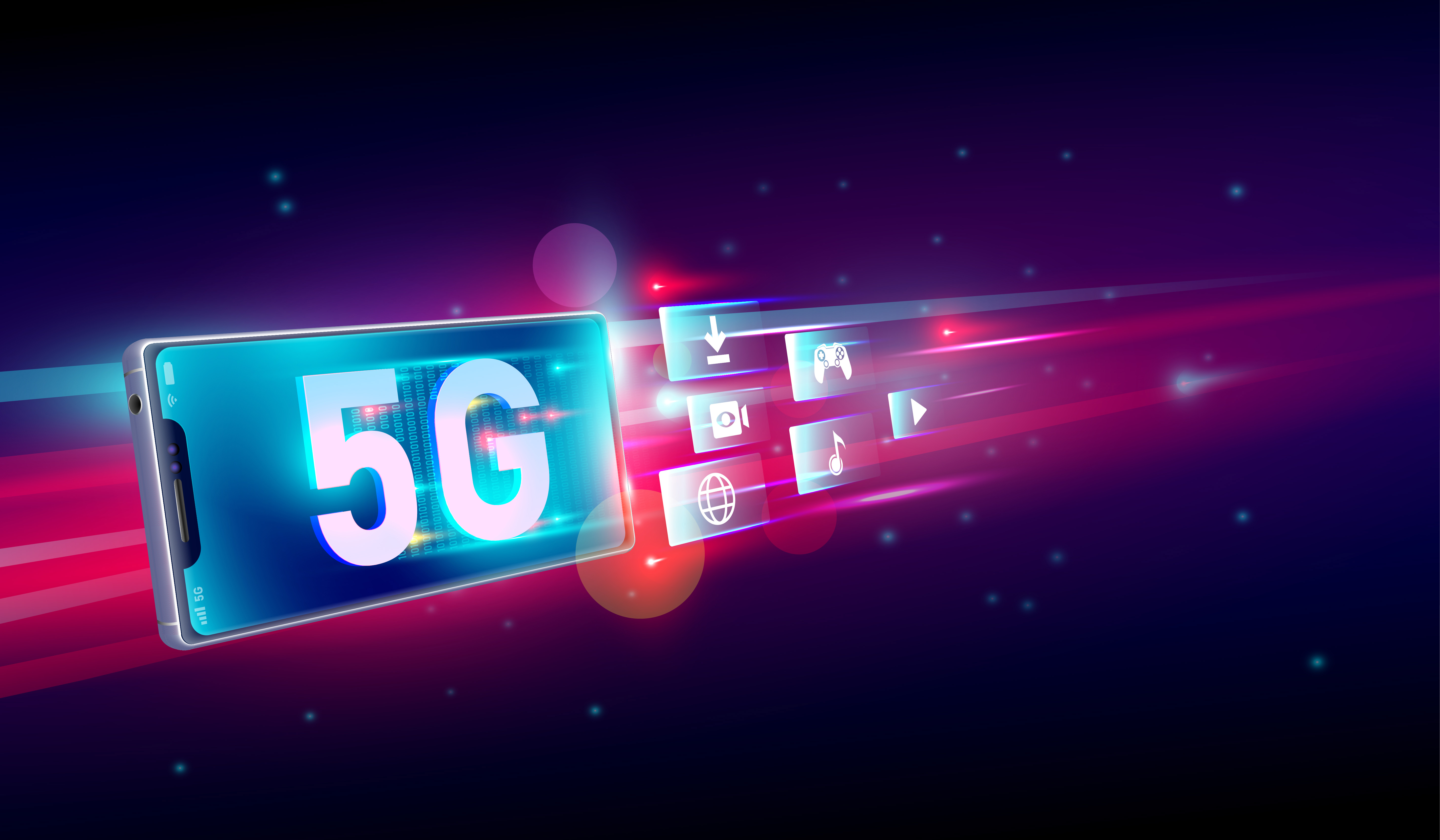 New 5th generation of internet, 5G network wireless with High speed