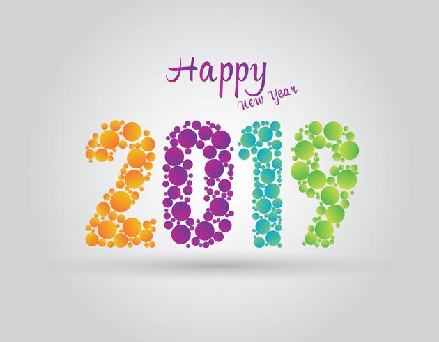 Vector 2019 happy new year background