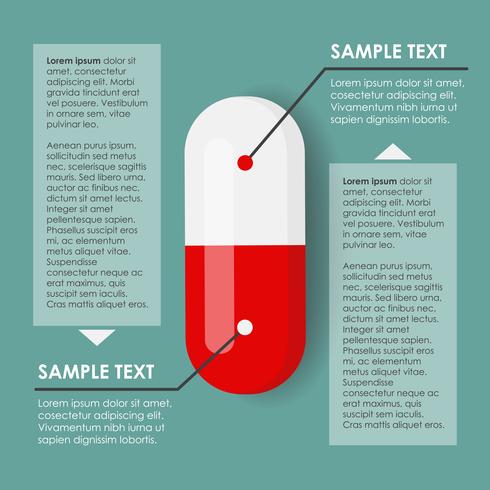 Infografía de pastillas vector