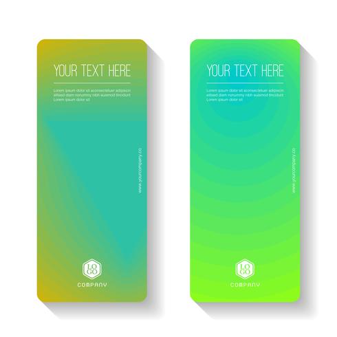 Colorful Gradient Abstract business banner template, vertical banner cards set. vector