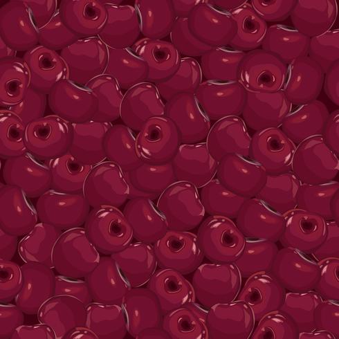 Cherry pattern. Berry desert seamless pattern. Fruit fresh food vector