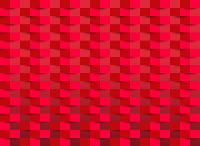 Red wallpaper with rectangle texture. vector illustration.