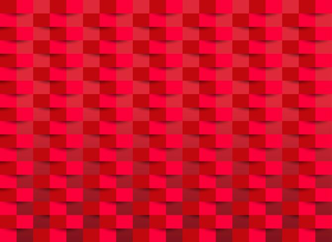 Red wallpaper with rectangle texture. vector illustration.