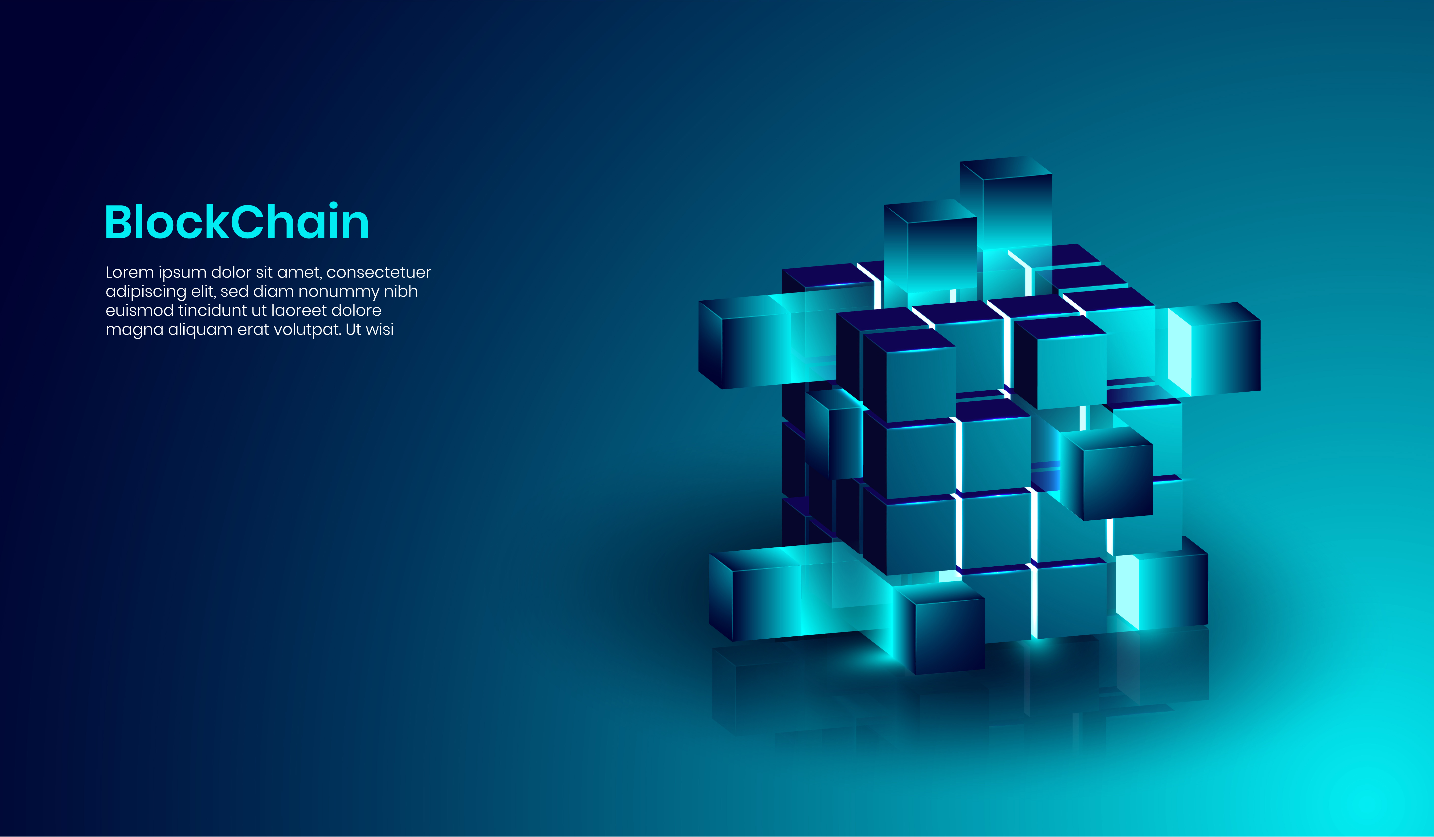 Isometric blockchain and cryptocurrency technology concept ...