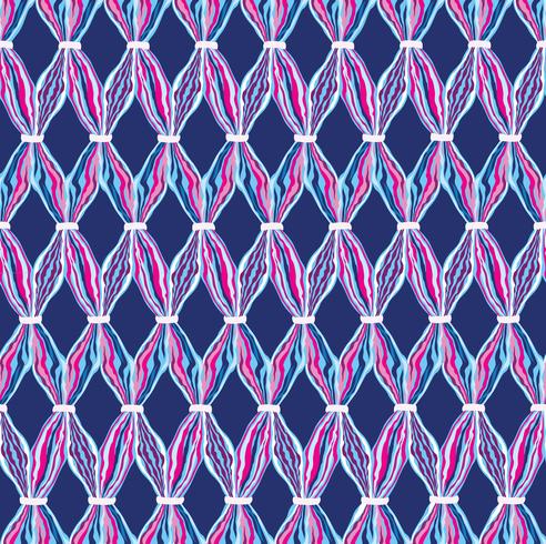 Abstract wavy line tile pattern. Wool fabric geometric ornament vector