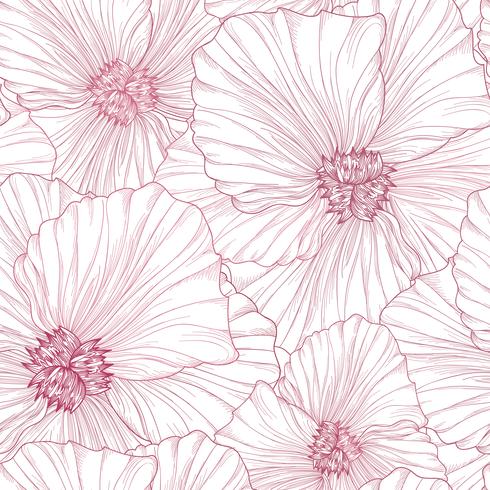 Floral seamless pattern. Flower background. Flourish spring garden vector