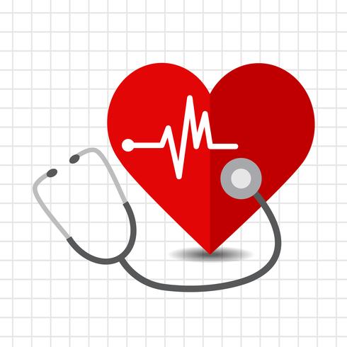 Heart care icon vector