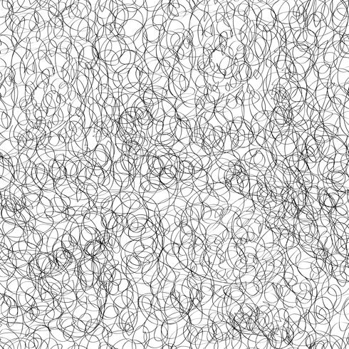 Abstract messy doodle seamless pattern. Swirl chaotic lines vector