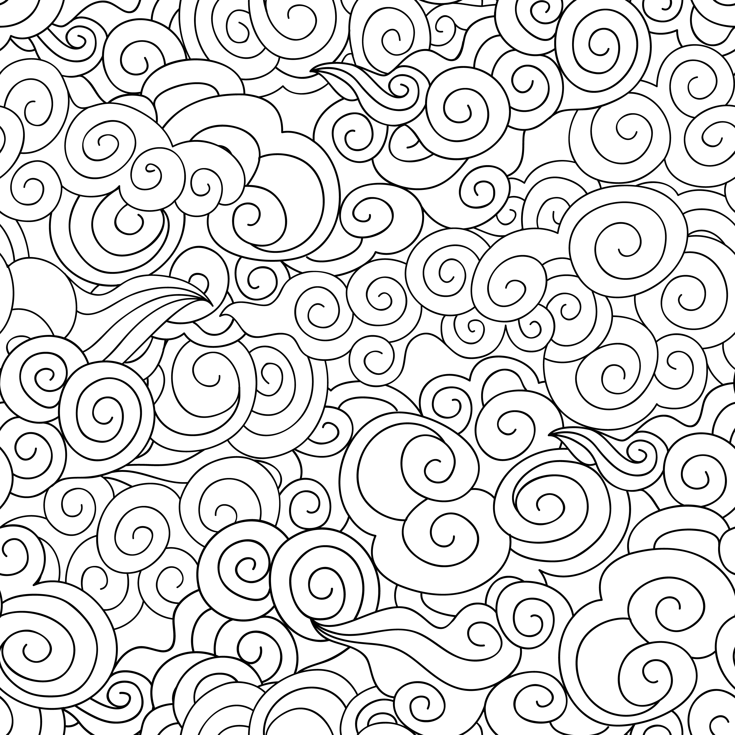 Abstract Swirl Line Seamless Pattern Wave Background 523795 Download