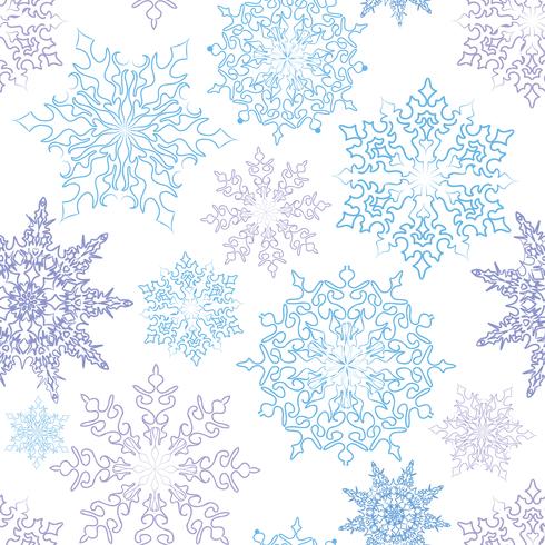 Snow seamless pattern Christmas Winter holiday background vector