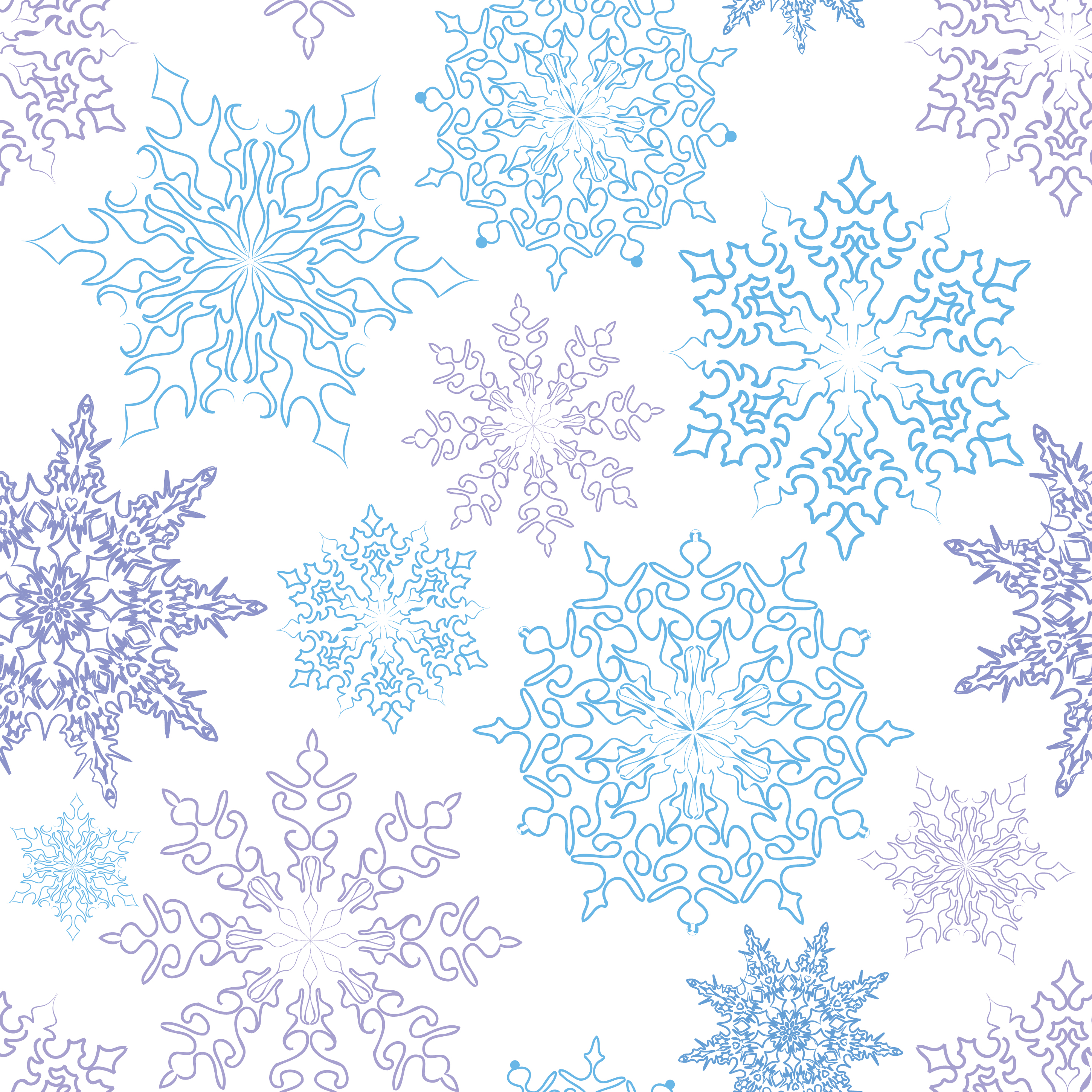 Snow seamless pattern Christmas Winter holiday background