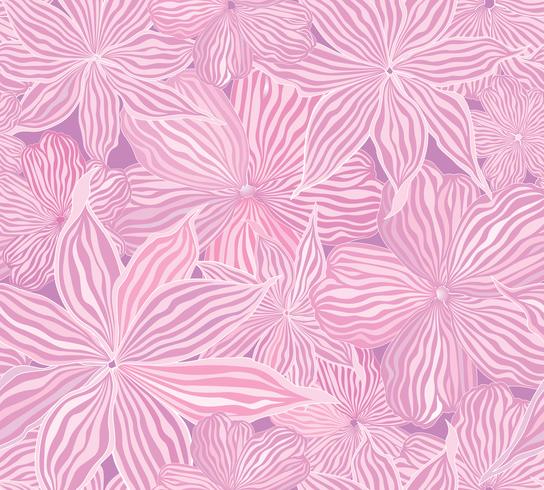 Floral pattern. Flower seamless background. Flourish ornamental garden vector