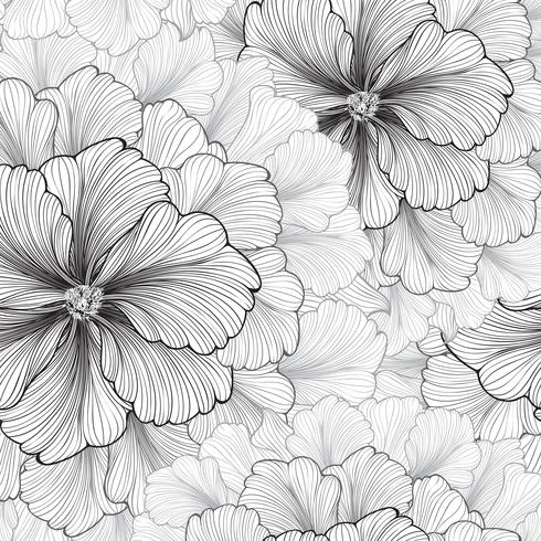 Fondo floral Patrón de flores. Flourish textura sin fisuras vector