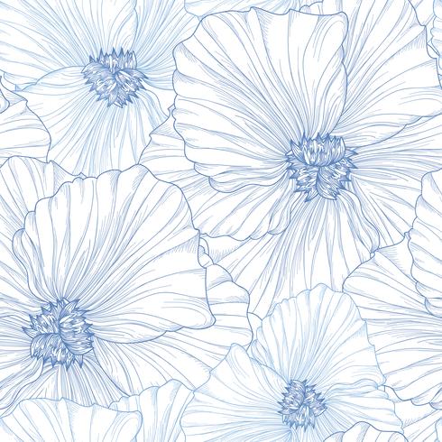 Floral seamless pattern. Flower background. Flourish garden texture vector