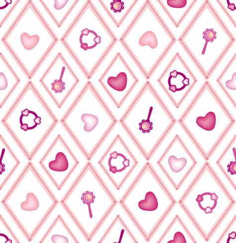 seamless baby toy pattern, children's toys diamond ornament vector