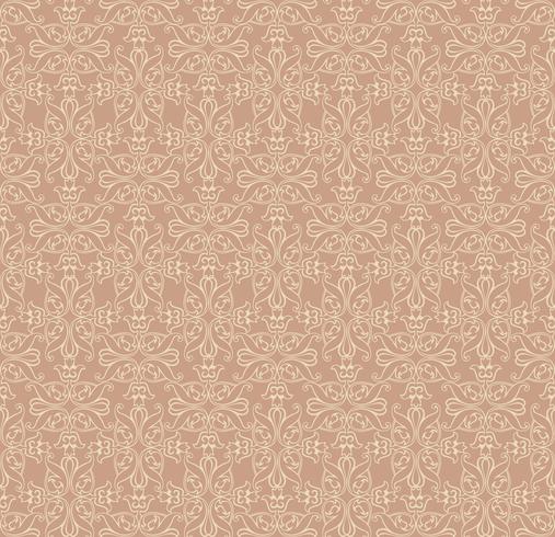 Oriental line pattern Abstract floral ornament Swirl fabric background vector